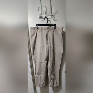 Pants Men's Dress Slacks Savane Khaki 42Waist 30Length or Long.